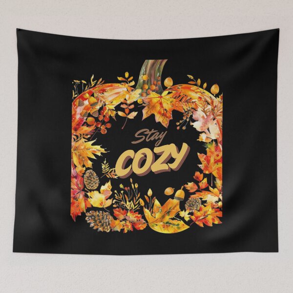 Item preview, Stay Cozy Pumpkin Watercolor | Fall Hygge Pumpkin Spice Illustration designed and sold by Ela-graphicwiz.