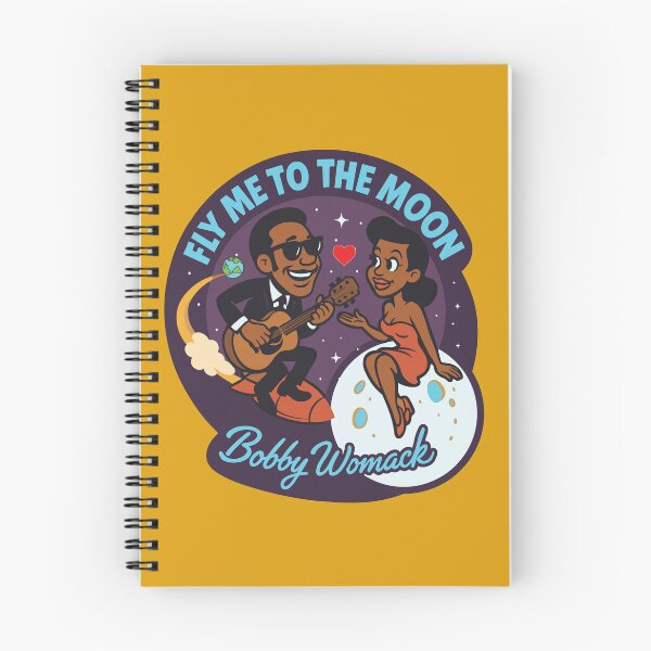 Item preview, Bobby Womack Fly Me to the Moon Retro Cartoon Art Design designed and sold by XenoFinalDawn Shop.