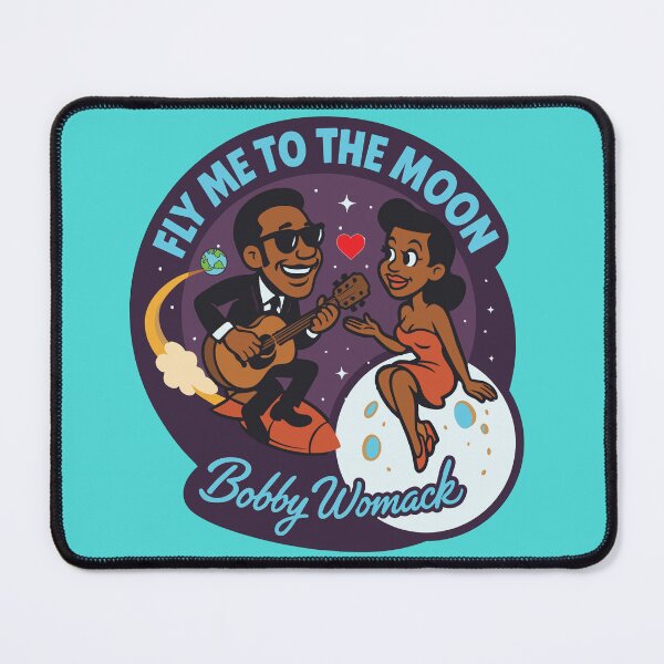 Item preview, Bobby Womack Fly Me to the Moon Retro Cartoon Art Design designed and sold by XenoFinalDawn Shop.