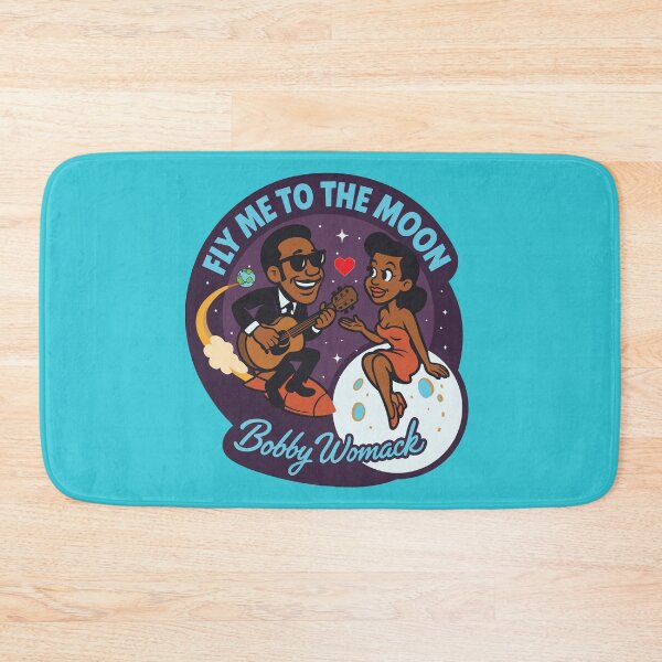 Item preview, Bobby Womack Fly Me to the Moon Retro Cartoon Art Design designed and sold by XenoFinalDawn Shop.