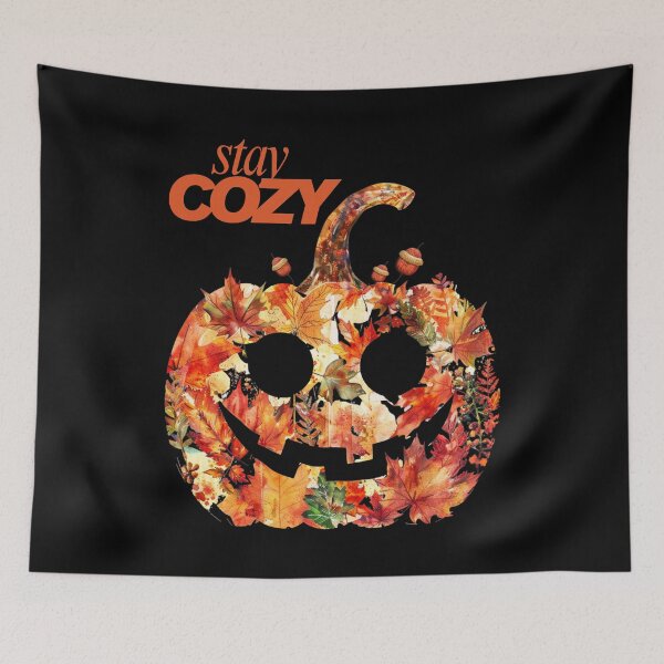 Item preview, Stay Cozy Pumpkin Watercolor | Fall Hygge Pumpkin Spice Illustration designed and sold by Ela-graphicwiz.