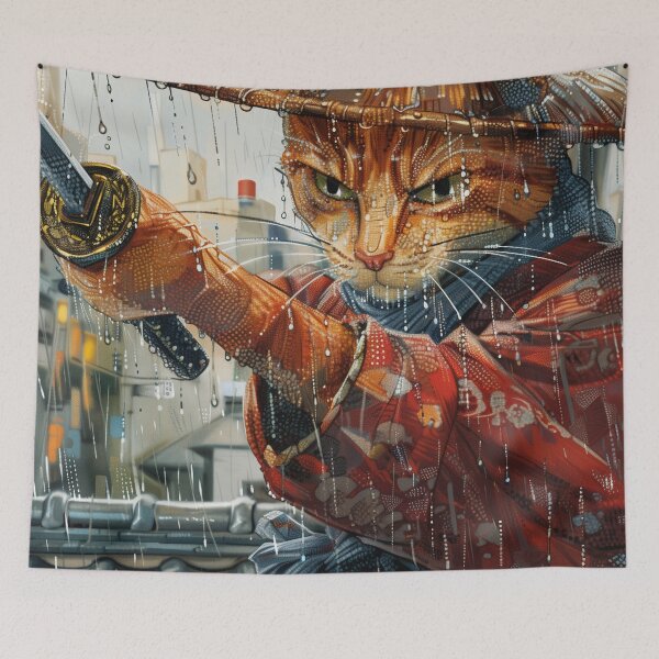 Item preview, Straw-Hat Ronin: Whiskers in the Rain designed and sold by ArgentoArt.