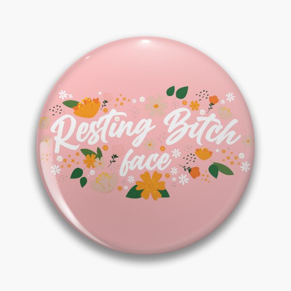 Item preview, Resting Bitch Face Quote – Funny Sarcastic Floral designed and sold by chillaxcats.
