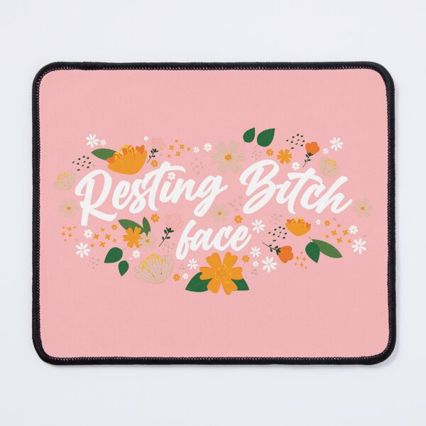 Item preview, Resting Bitch Face Quote – Funny Sarcastic Floral designed and sold by chillaxcats.