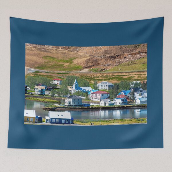 Item preview, Quaint Village of Seydisfjordur Iceland designed and sold by Debra Martz.
