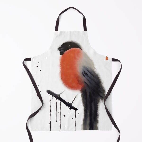 Item preview, Two Color Watercolor Bullfinch and a Rising Sun  designed and sold by FatLadyBug.