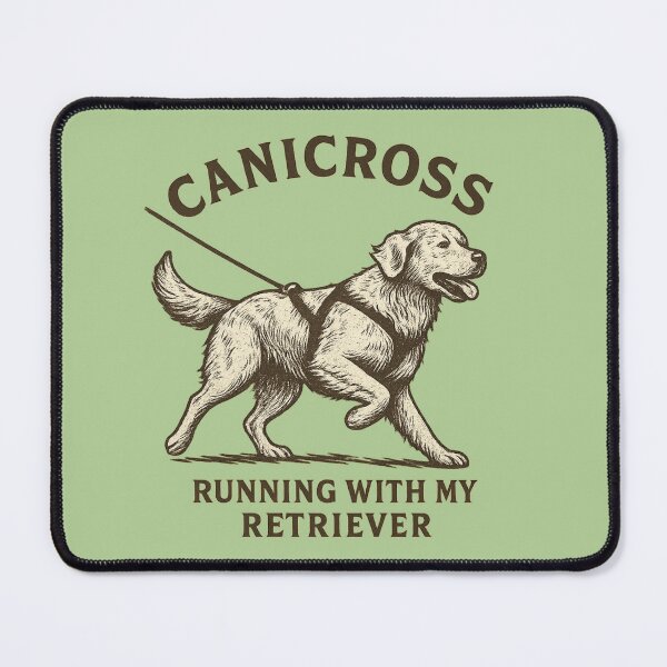 Item preview, Canicross – Running with My Retriever Vintage Dog Design designed and sold by Meandmyshop.