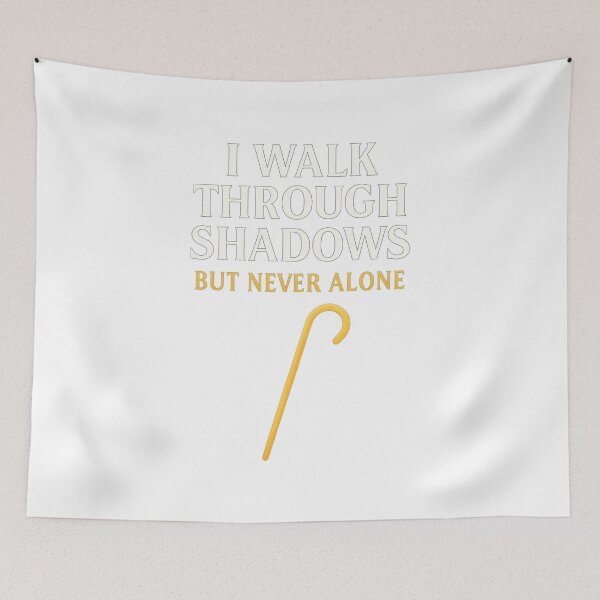 Item preview, Never Alone – Psalm 23 Inspired Design designed and sold by allgrabs.