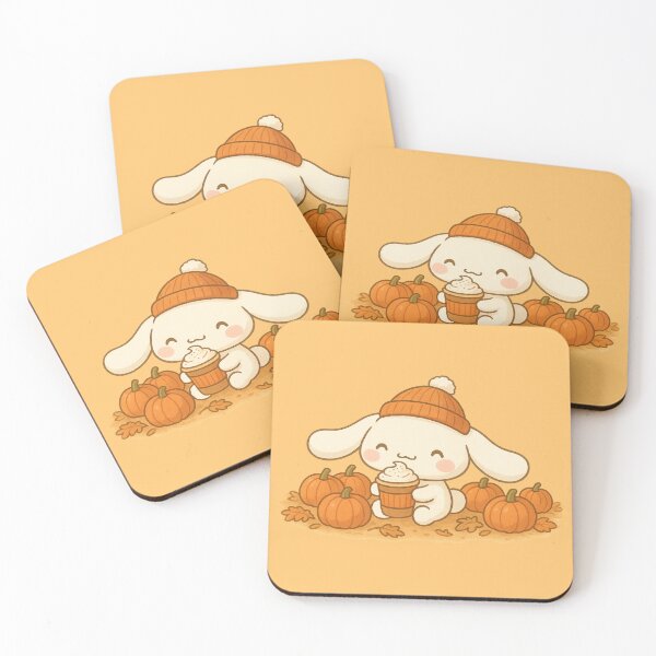 Item preview, Cute Autumn Bunny with Pumpkin Spice Latte | Cozy Fall Aesthetic designed and sold by Heavenly-Cloudz.