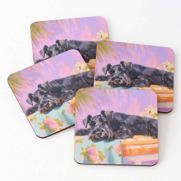 Item preview, Gorgeous Schnauzer Sleeping on a Sunlounger designed and sold by Gino By Design.