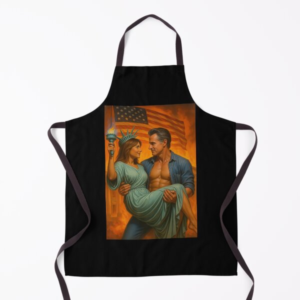 Item preview, Gavin Newsom Rescues Lady Liberty Melania Trump Satire designed and sold by DyfunctionalTee.