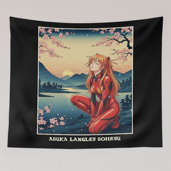 Item preview, Asuka Langley Sohryu Japanese Design designed and sold by MadShroomPrints.