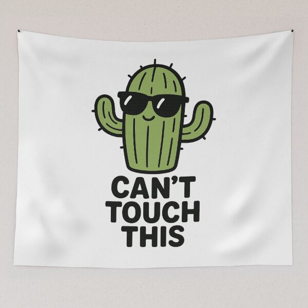 Item preview, Cartoon Cactus – Can’t Touch This Retro designed and sold by yilsi.