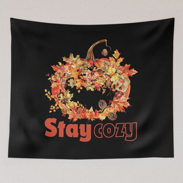 Item preview, Stay Cozy Pumpkin Watercolor | Fall Hygge Pumpkin Spice Illustration designed and sold by Ela-graphicwiz.