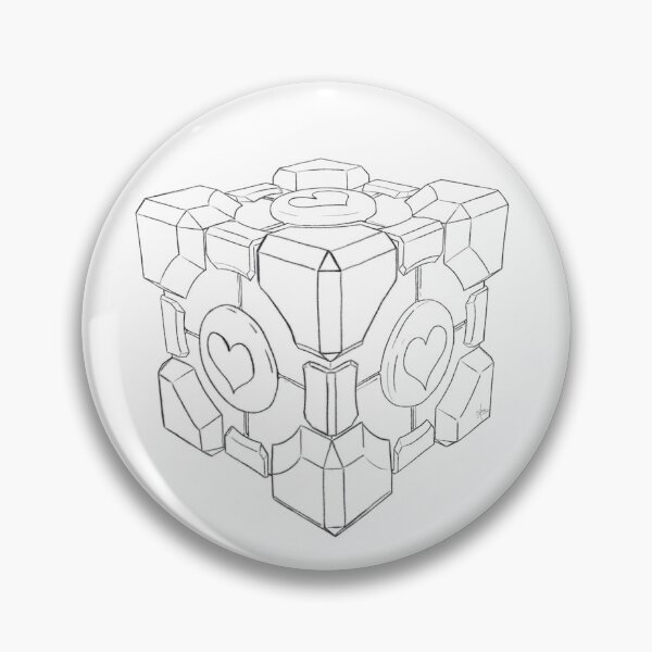 Item preview, Companion Cube <3 -  Portal _ Black Lines designed and sold by 2B-Store.