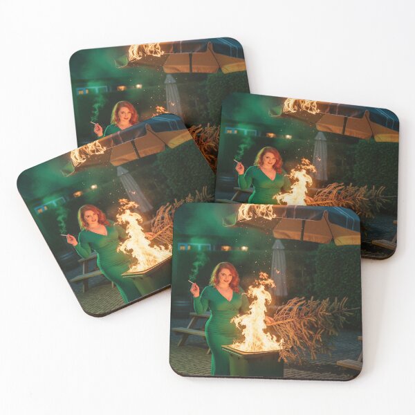 Item preview, Glamorous Woman Sets Conifer Tree on Fire in Pub Garden Chaos. designed and sold by Spark2Seduction.