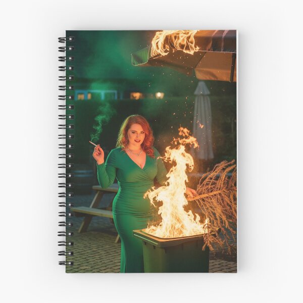 Item preview, Glamorous Woman Sets Conifer Tree on Fire in Pub Garden Chaos. designed and sold by Spark2Seduction.