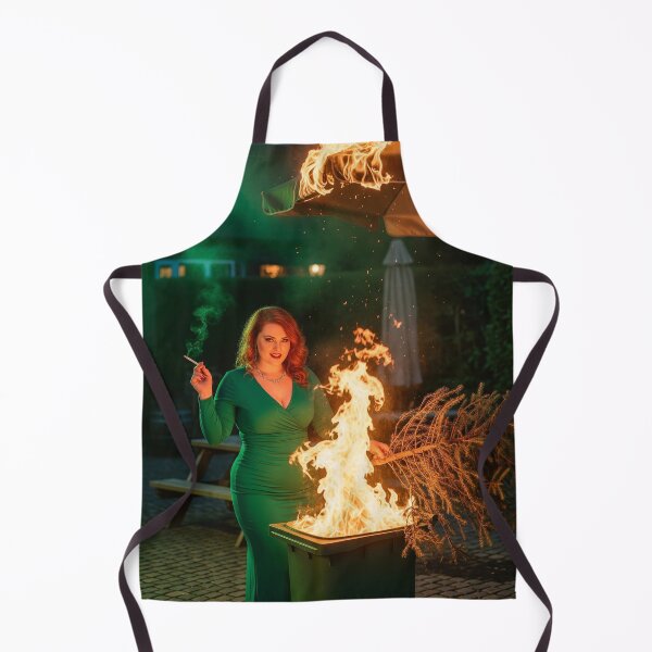 Item preview, Glamorous Woman Sets Conifer Tree on Fire in Pub Garden Chaos. designed and sold by Spark2Seduction.