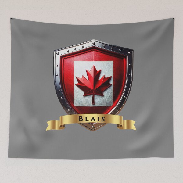 Item preview, Blais Family Canada Shield, Maple Leaf Heraldry Crest designed and sold by Highlandkings.