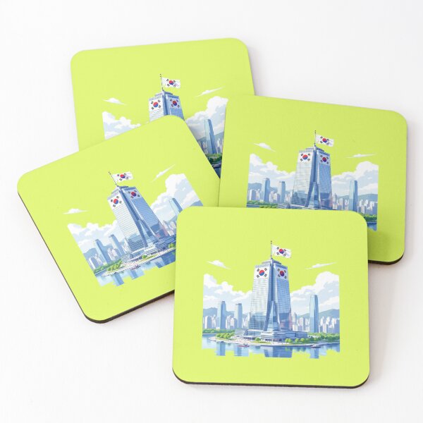 Item preview, 63 Building Seoul with Taegeukgi 3D Sketch,  designed and sold by PaintMeWorld.