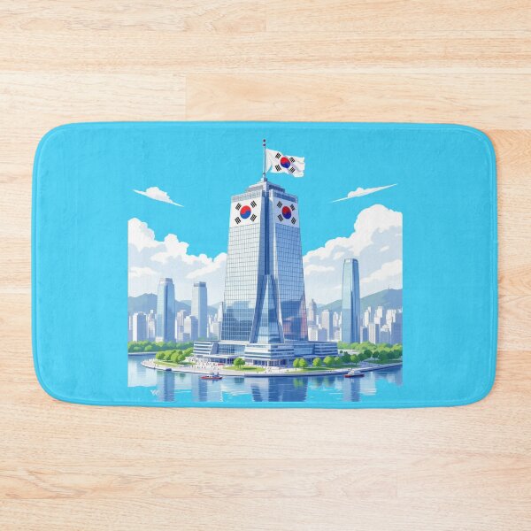 Item preview, 63 Building Seoul with Taegeukgi 3D Sketch, designed and sold by PaintMeWorld.