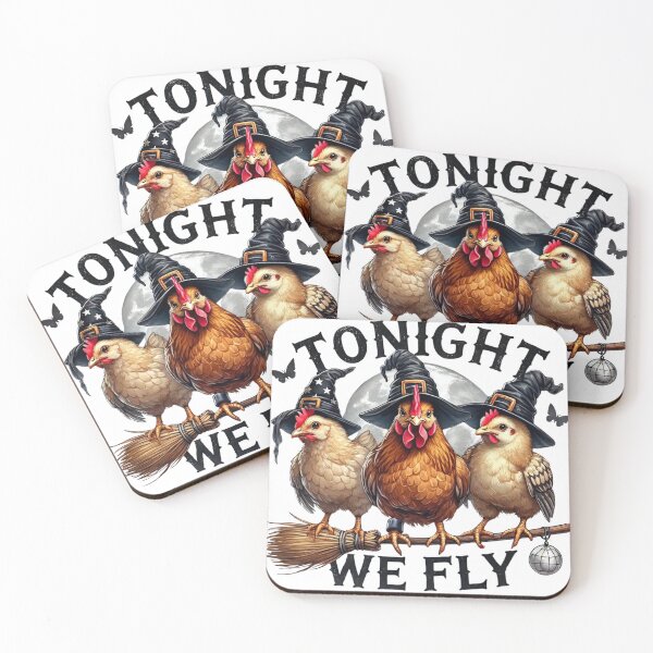 Item preview, Tonight we fly - chickens designed and sold by Witchy Ways.