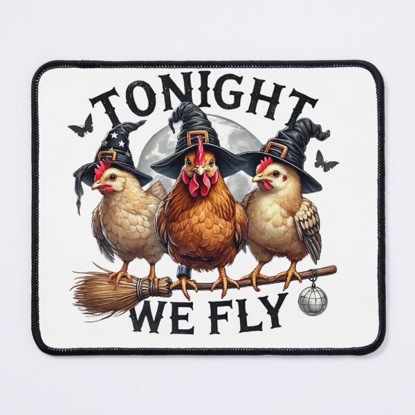 Item preview, Tonight we fly - chickens designed and sold by Witchy Ways.