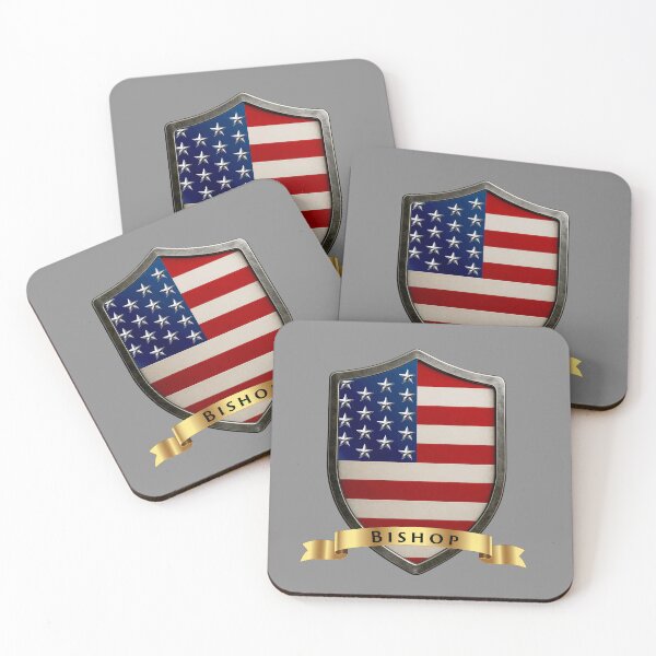 Item preview, Bishop Family USA Shield, Stars & Stripes Heritage Crest designed and sold by Highlandkings.