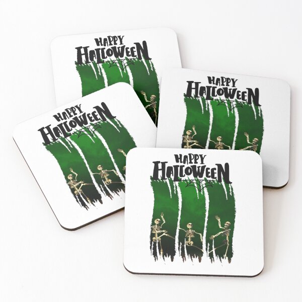 Item preview, Dancing Skeleton Trio in Haunted Green Glow designed and sold by MoodsDesigns.