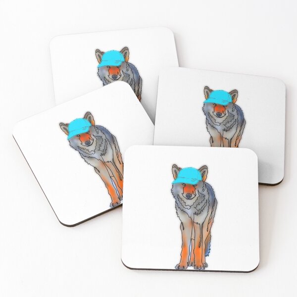 Item preview, Wolf in Blue Hat – animalzinhats designed and sold by Ashley’sAnimalz.