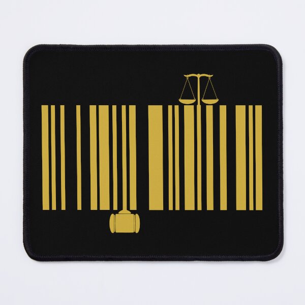 Item preview, Gold and Black Law - Barcode Art designed and sold by MagicMe-JD.