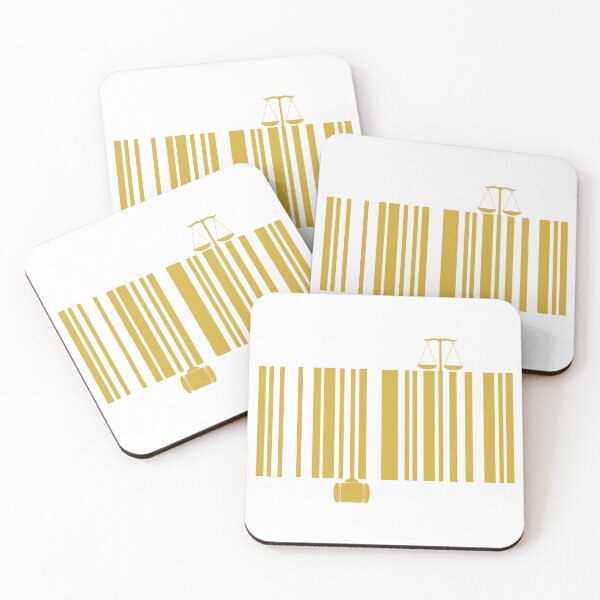 Item preview, Law Barcode Art – Scales of Justice & Gavel Minimalist Legal Design designed and sold by MagicMe-JD.
