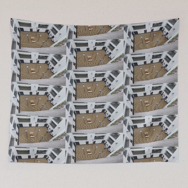 Item preview, Geometric Courtyard: Modern Architectural Beauty designed and sold by MyyVibe.