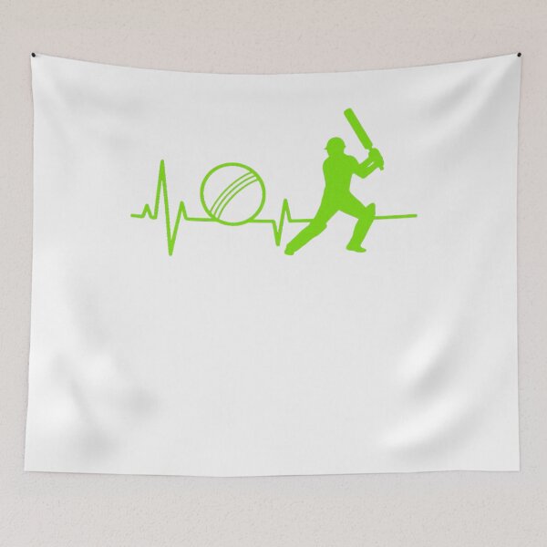 Item preview, Cricket Heartbeat Pulse Batsman Design – Cricket Player Fan Gift designed and sold by 519xdesign.