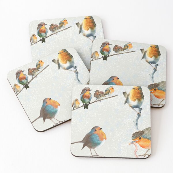 Item preview, Robins painted by 3 authors designed and sold by PumpkinStudioPL.