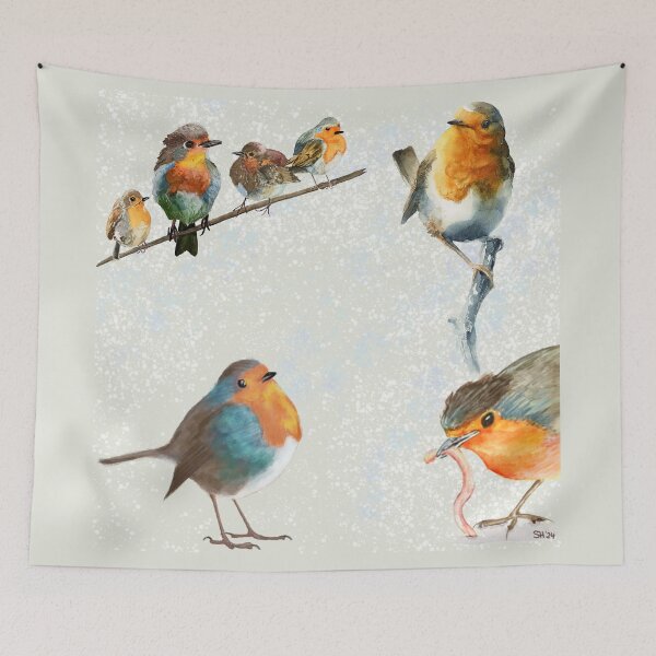 Item preview, Robins painted by 3 authors designed and sold by PumpkinStudioPL.
