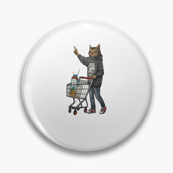 Item preview, Cat Middle FingerStreet Art Cat designed and sold by Uglyandcute.