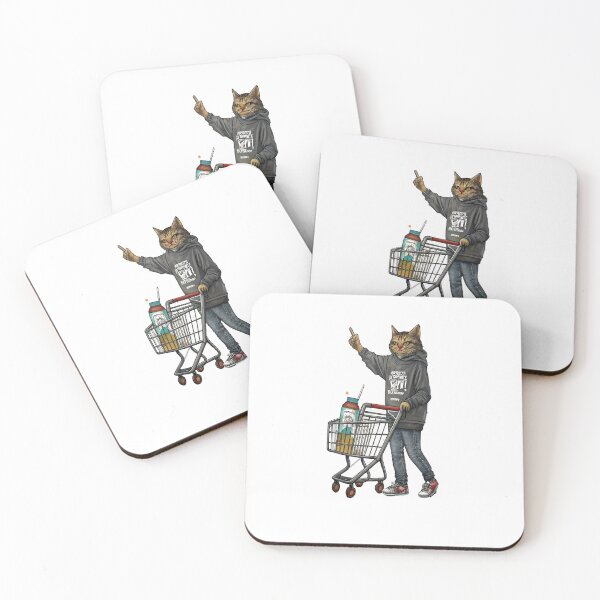 Item preview, Cat Middle FingerStreet Art Cat designed and sold by Uglyandcute.