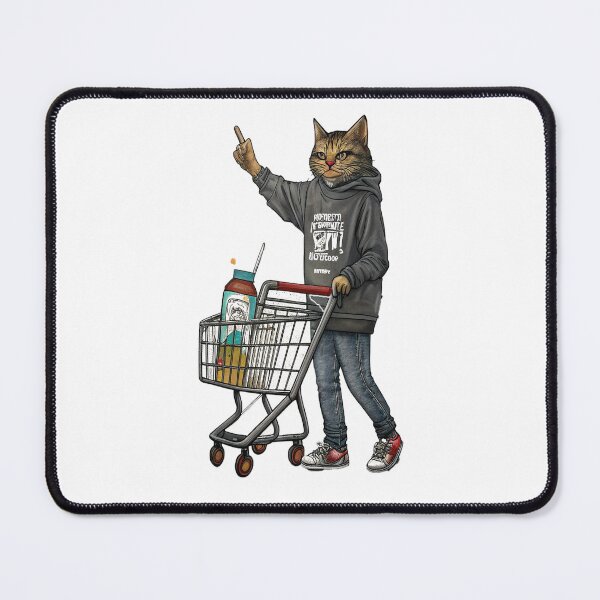 Item preview, Cat Middle FingerStreet Art Cat designed and sold by Uglyandcute.