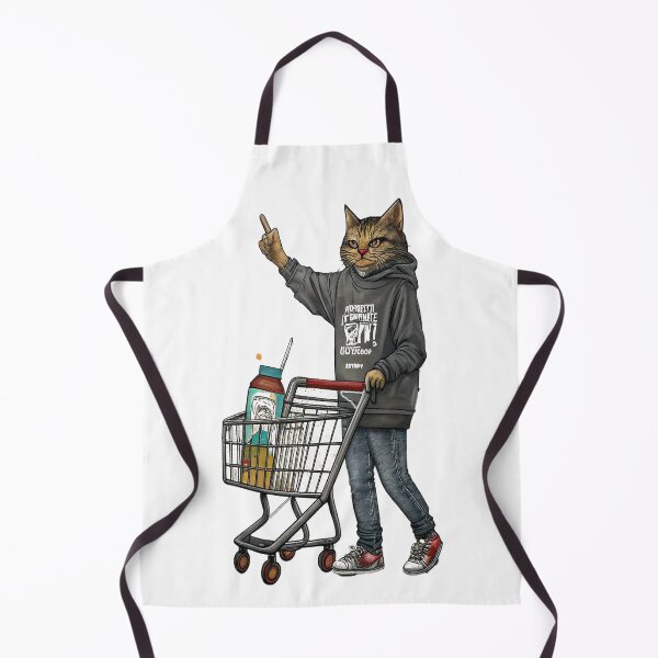 Item preview, Cat Middle FingerStreet Art Cat designed and sold by Uglyandcute.