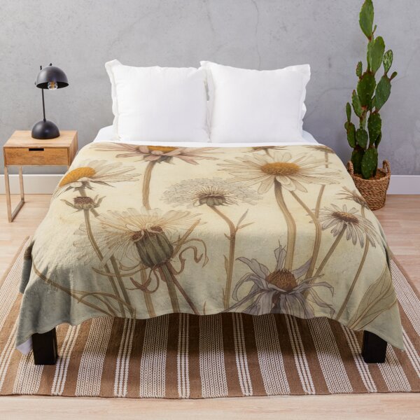 Item preview, Vintage Pressed Daisies and Dandelions in Muted Tones designed and sold by Uniquely Yours.