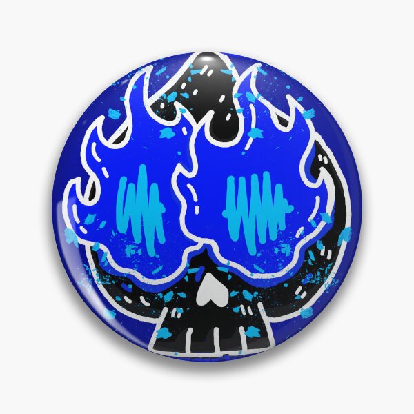 Item preview, Burning Luck – Blue Flame Skull Spade designed and sold by SKULLS4INT.