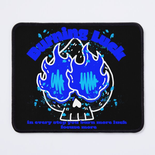 Item preview, Burning Luck – Blue Flame Skull Spade designed and sold by SKULLS4INT.