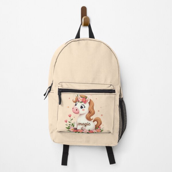 Item preview, Pony with Flowers - Cute Kawaii Magic Design designed and sold by PriyaMagic.