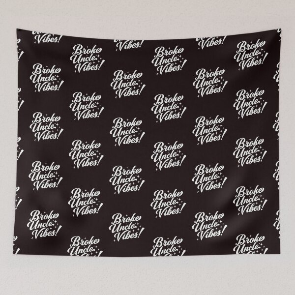 Item preview, Broke Uncle Vibes Funny Quote Design – Retro Script Typography designed and sold by WHDProduction45.