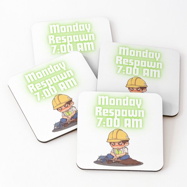 Item preview, Monday Respawn – Exhausted Construction Worker designed and sold by Yaco12.