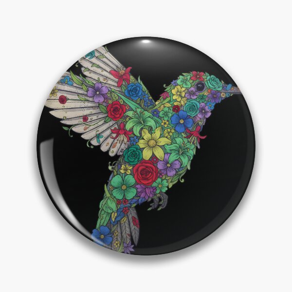 Item preview, Floral Hummingbird – Botanical Illustration in Organic Style designed and sold by AV.