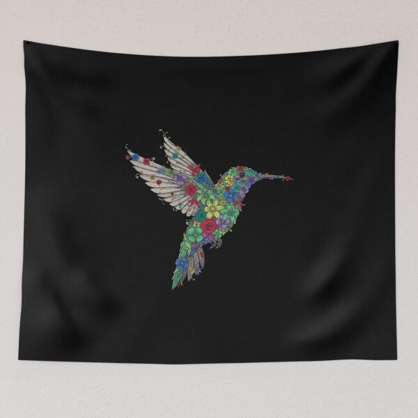 Item preview, Floral Hummingbird – Botanical Illustration in Organic Style designed and sold by AV.