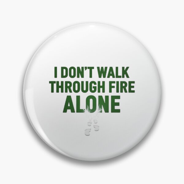 Item preview, I Don’t Walk Through Fire Alone – Faith & Strength Typography designed and sold by allgrabs.