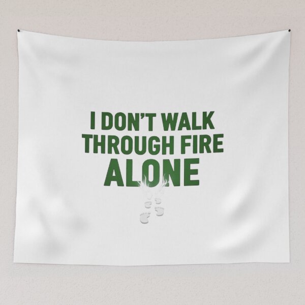 Item preview, I Don’t Walk Through Fire Alone – Faith & Strength Typography designed and sold by allgrabs.